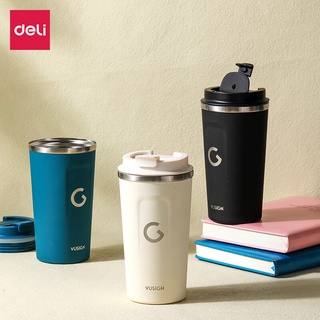 แก้วเก็บความเย็น สเตนเลสสตีล304 เก็บอุณหภูมิ 510ml ซิลิโคนจับมือ Coffee Cup occomall