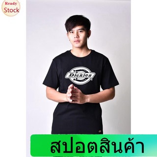 เสื้อยืดผู้ชายและผู้หญิง Dickies เสื้อยืดแขนสั้น FLOCKING MONOCHROME SS TEE Mens Womens T-shirts