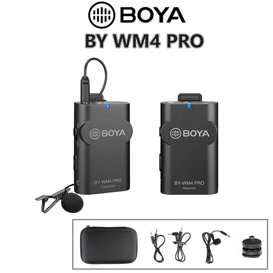 Boya BY-WM4PRO ไมโครโฟน สำหรับไลฟ์สด สำหรับสมาร์ทโฟน กล้อง  Boya BY-WM4 PROLive Microphone for Smartphone Camera