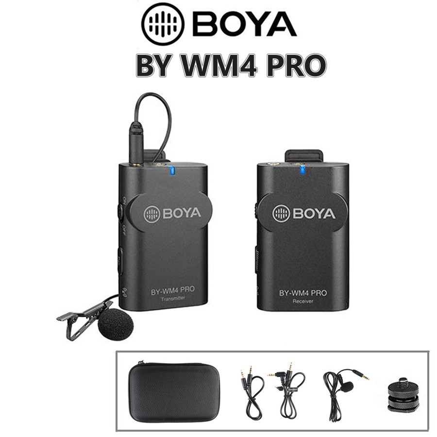 Boya BY-WM4PRO ไมโครโฟน สำหรับไลฟ์สด สำหรับสมาร์ทโฟน กล้อง  Boya BY-WM4 PROLive Microphone for Smart