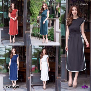 J10349 Dress เดรสทรงสปอร์ตคอกลม