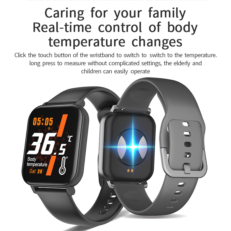 Smart Watch F25 Body Temperature Measure Heart Rate Fitness Women Men