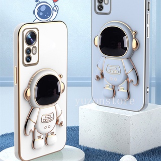 In Stock Casing เคส Xiaomi 12 Pro 11T Pro Mi 11 Lite 5G NE เคสโทรศัพท Shockproof Protective Phone Case with Cartoon Astronaut Stand Phone Soft Cover