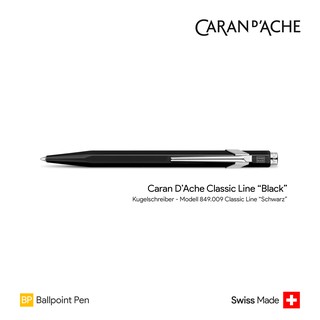 Caran DAche 849 Classic "Black" Ballpoint Pen - ปากกาลูกลื่นคารันดัช 849 รุ่นคลาสสิค สีดำ