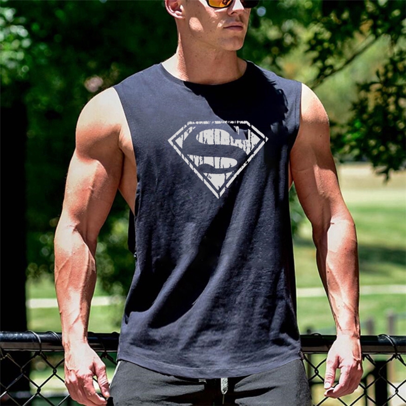 ผู้ชายตัดแขนกุดTเสื้อGym Stringerเสื้อกั๊กฤดูร้อนออกกําลังกายเสื้อกล้ามเนื้อTeesเพาะกายTank Topเสื้อผ้าออกกําลังกาย