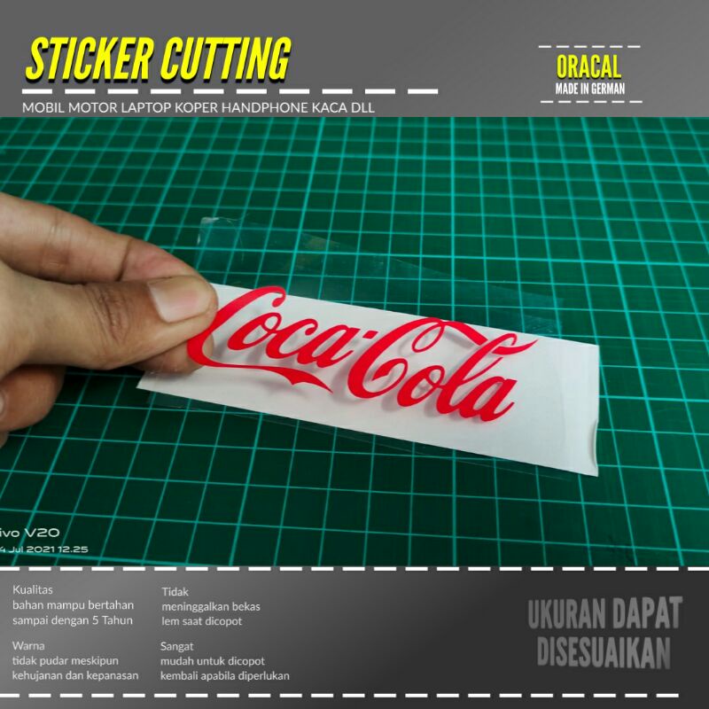 สติ๊กเกอร์ COCA-COLA TRANSPARENT สติ๊กเกอร์ตัดแบบกําหนดเอง