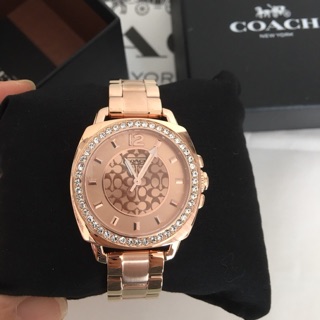 นาฬิกา Coach สี rosegold เพชรรอบ