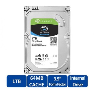 Harddisk 1TB Seagate SKYHAWK ฮาร์ดดิสก์สำหรับ CCTV รับประกัน 3 ปีเต็ม