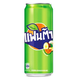 แฟนต้า สลิมแคน น้ำเขียว ปริมาตรสุทธิ 245ml ยกแพ็ค 12กระป๋อง น้ำอัดลม FANTA SLIM CAN GREEN