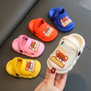 18-35 รองเท้าแตะลําลอง ลายหมี Kartun Crocs น่ารัก สําหรับเด็กผู้ชาย ผู้หญิง BR010