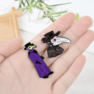 เข็มกลัด รูปการ์ตูน Plague Doctor Enamel Pin เหมาะกับของขวัญ สําหรับพยาบาล