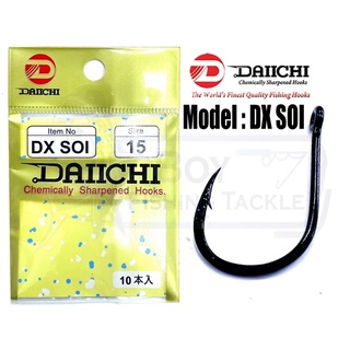 Daiichi DX SOI MATA KAIL ตะขอตกปลา สเตนเลส สีดํา