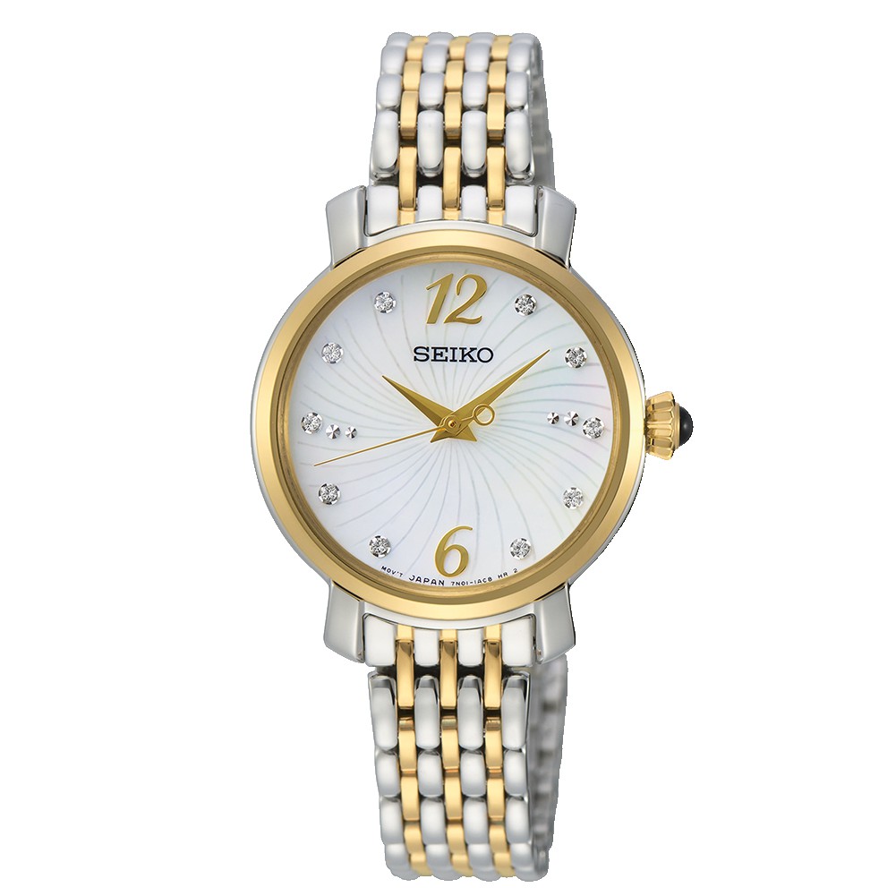 Karnvera Shop นาฬิกาข้อมือผู้หญิง Seiko Quartz SRZ522P1 Analog Women's Watch