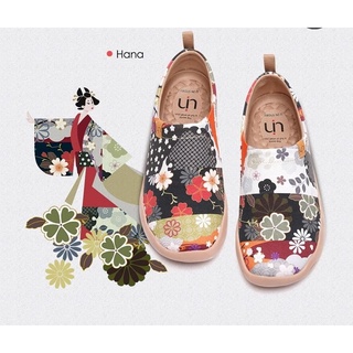 UIN fashion retro Japanese style womens shoes sports art casual canvas sneakers travel shoes HANA Art Painted Women Sli