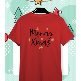 เสื้อยืดลายปีใหม่ เสื้อคริสมาสต์ Happy New Year &amp; Merry Christmas ลายน่ารักๆ ผ้า Cotton ใส่สบาย สีสันสดใส