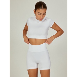 LIA ACTIVE CROP TOP WHITE - SET STUDIO