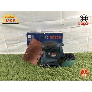 Bosch เครื่องขัดกระดาษทราย สี่เหลี่ยม สั่นไร้สาย 4"X4" GSS 18V-Li (SOLO) พร้อมชุดเก็บฝุ่น (กล่องกระดาษ ตัวเดี่ยว) #06019