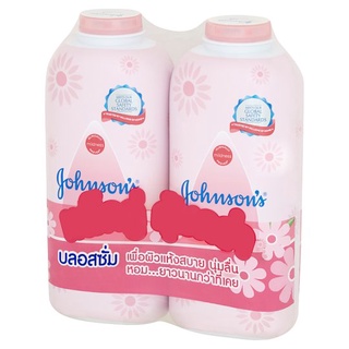 🔥HOT🔥 จอห์นสัน บลอสซั่ม แป้งฝุ่นโรยตัวสำหรับเด็ก 380กรัม x 2 ขวด Johnsons Blossom Baby Powder 380g x 2pcs