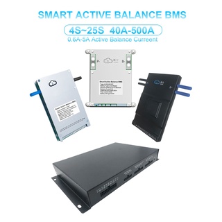 【JK Jikong】 Smart BMS มี Active balance + บลูทูธในตัว เชื่อมต่อกับโทรศัพท์ สำหรับแบต LifePo4, NMC 7-24S 60A/100A/150A