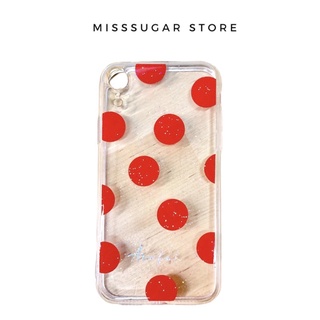 Polka dot case with name : Made to order