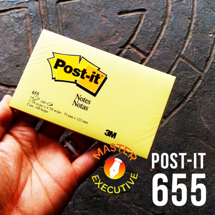 3M Post-it Notes 655 Canary Yellow USA - 73 มม. x 123 มม. 3M-3