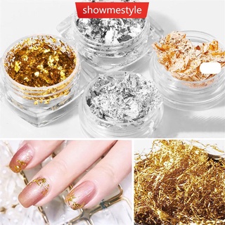 Sms ฟอยล์สีทอง และสีเงิน สําหรับตกแต่งเล็บ DIY S5U2