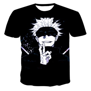 เสื้อยืด พิมพ์ลายอนิเมะ Jujutsu kaisen 3 มิติ สไตล์สตรีท แฟชั่นยอดนิยม สําหรับผู้ชาย และผู้หญิง