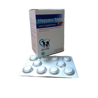 Hepato-Tab (แบ่งขาย) 1 แผง  วิตามินบำรุงตับ เสริมการทำงานของตับ สุนัข แมว