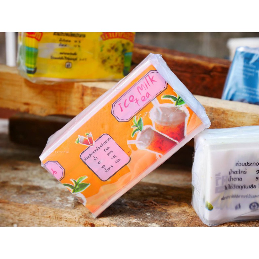 ฉลากสินค้า/ฉลากฟิล์มหดสำเร็จรูป ชานมเย็น (1 เเพค 300 ชิ้น) / COLD MILK TEA shrink  label . (1 pack ,300 Pcs.)