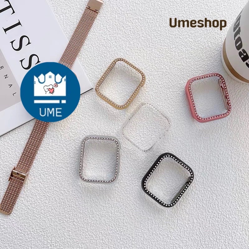 เคสนาฬิกา สําหรับ i Watch 11 10 9 8 7 6 SE 5 4 3 แกะสลักเลเซอร์ 40มม. 44มม.41มม 45มม เคสสําหรับแอปเปิ้ลวอช Diamond