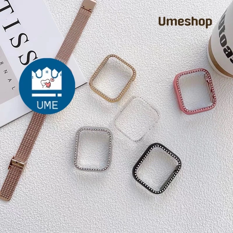 เคสนาฬิกา สําหรับ i Watch 11 10 9 8 7 6 SE 5 4 3 แกะสลักเลเซอร์ 40มม. 44มม.41มม 45มม เคสสําหรับแอปเปิ้ลวอช Diamond
