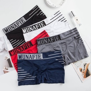 กางเกงในชาย บ๊อกเซอร์  MUNAFIE รหัส M08 มี 5สี ฟรีไซส์