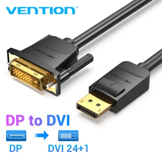 Vention สายเคเบิลอะแดปเตอร์ แปลง displayport เป็น dvi ตัวผู้ สําหรับโปรเจ็กเตอร์ hdtv HAF