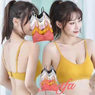 948#เสื้อชั้นใน บราไร้ขอบ ตะขอหลังนะคะ มีฟองน้ำ สายปรับได้ พร้อมส่ง# sportbra