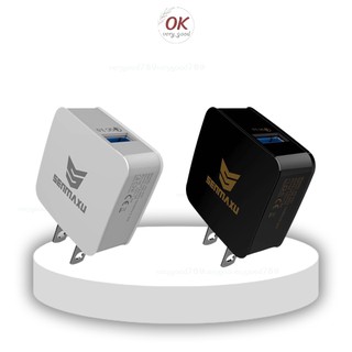 หัวชาร์จบ้าน SENMASU Quick Charge 3.0  หัวชาร์จ 2 พอร์ต Type C + QC 4.0 + QC3.0 + PD3.0 + Super Charge ชาร์จเร็ว ac 037