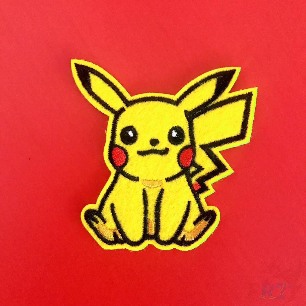 ☸ Anime：Pokemon - Detective Pikachu Patch ☸ 1Pc Pikachu Diy Sew On Iron On Patch