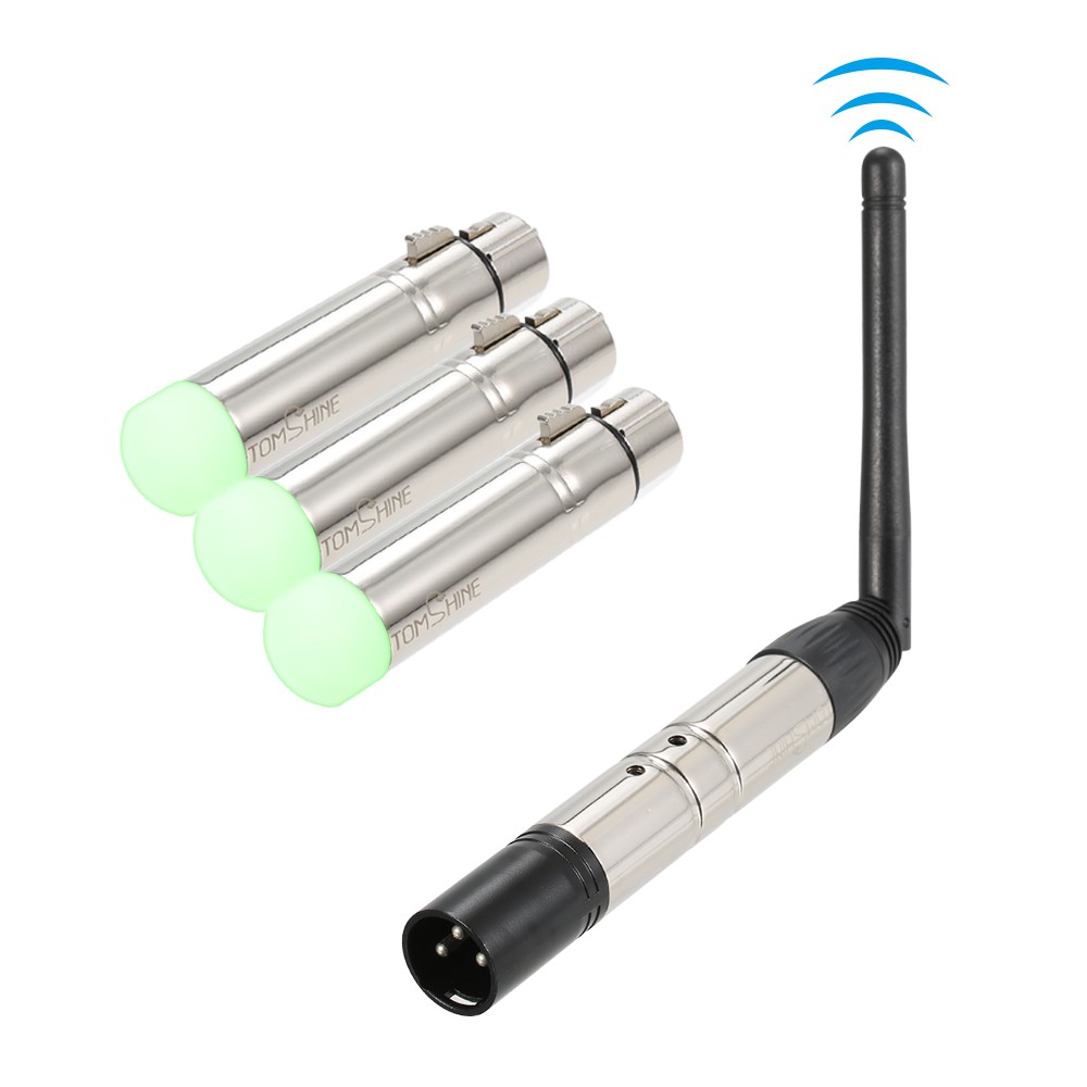 Dmx512 4PCS ชุดรับส่งสัญญาณแบบพกพา 2.4G ISM ไร้สายสําหรับ