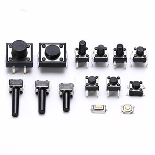 Shiyin 140pcs 14 Types Tactile Switches Push Button Momentary Tact Miniature Pushbutton