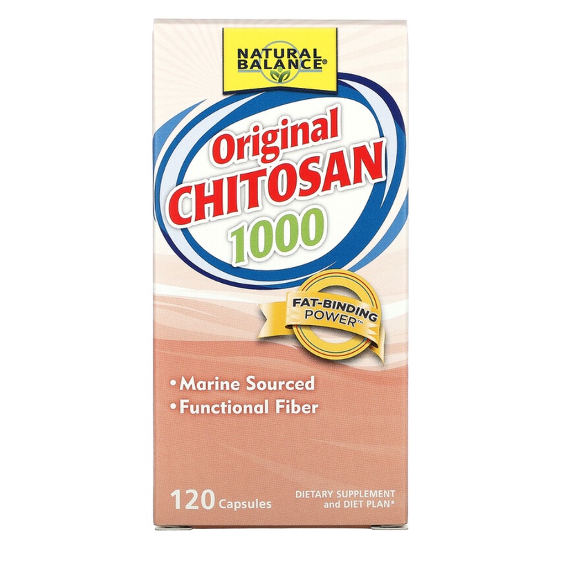 Natural Balance, Original Chitosan 1000 mg 120 Capsules จับไขมัน