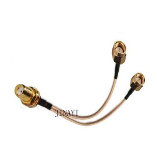 SMA Female to 2 SMA Male Connector RF RG316 Pigtail Y Extension Cable 10/15/20/30/50cm /1m