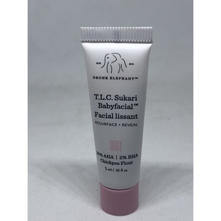 [ของใหม่] Drunk Elephant T.L.C. Sukuri Babyfacial เป็น AHA&amp;BHA ขนาดทดลอง 5 ml. ของแท้ 💯%