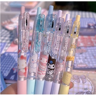 ปากกาลูกลื่น คุณภาพสูง ลาย Sanrio Kuromi Melody สีดํา สําหรับนักเรียนผู้หญิง จํานวน 6 ชิ้น ต่อชุด