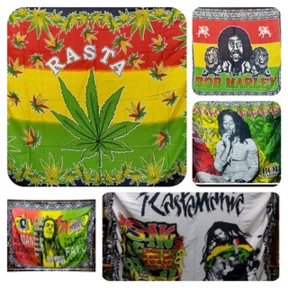 Bob marley ผ้าคลุมไหล่ ผ้าพันคอ ผ้าเร็กเก้ rasta