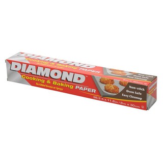 🔥แนะนำ!! ไดมอนด์ กระดาษรองอบ 30 ซม. x 8 ม. DIAMOND Baking Paper 30cm x 8m