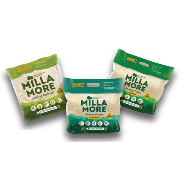 MillaMore 2 กก. ขี้เลื่อยรองกรง ปราศจากฝุ่น ดับกลิ่นดีเลิศ ผลิตจากไม้เอสเพน รองกรง กระต่าย แฮมเตอร์ แกสบี้ ชินชิล่า