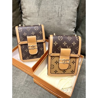 กระเป๋าใส่โทรศัพท์มือถือ Lv | กระเป๋าสะพายไหล่ ขนาดเล็ก สําหรับผู้หญิง | ฟรีกล่องพรีเมี่ยม Lv กระเป๋า