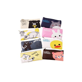 BestoreHome กระเป๋าใส่เครื่องสำอางค์ กระเป๋าใส่เครื่องเขียน กระเป๋ามีลายน่ารักๆ ขนาด 18*9 ซม. มีหลายลายให้เลือก