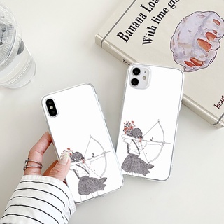 lovers archery เคสไอโฟน 7 8 14 plus se2020 14 13 promax 8 พลัส cute iPhone 11 12 13 pro max case Xr Xs X max เคส นิ่ม