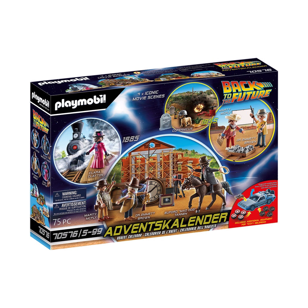 Playmobil 70576 Adventskalender "Back to the Future Part III" แอคชั่นฟิกเกอร์ แอดเว้นท์ แบคทูเดอะฟิว