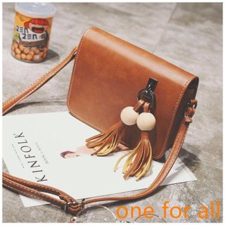 One for all กระเป๋าสะพายข้าง กระเป๋าเป้ผ้าไนลอน size:18*14*8 รุ่น W202(Brown)